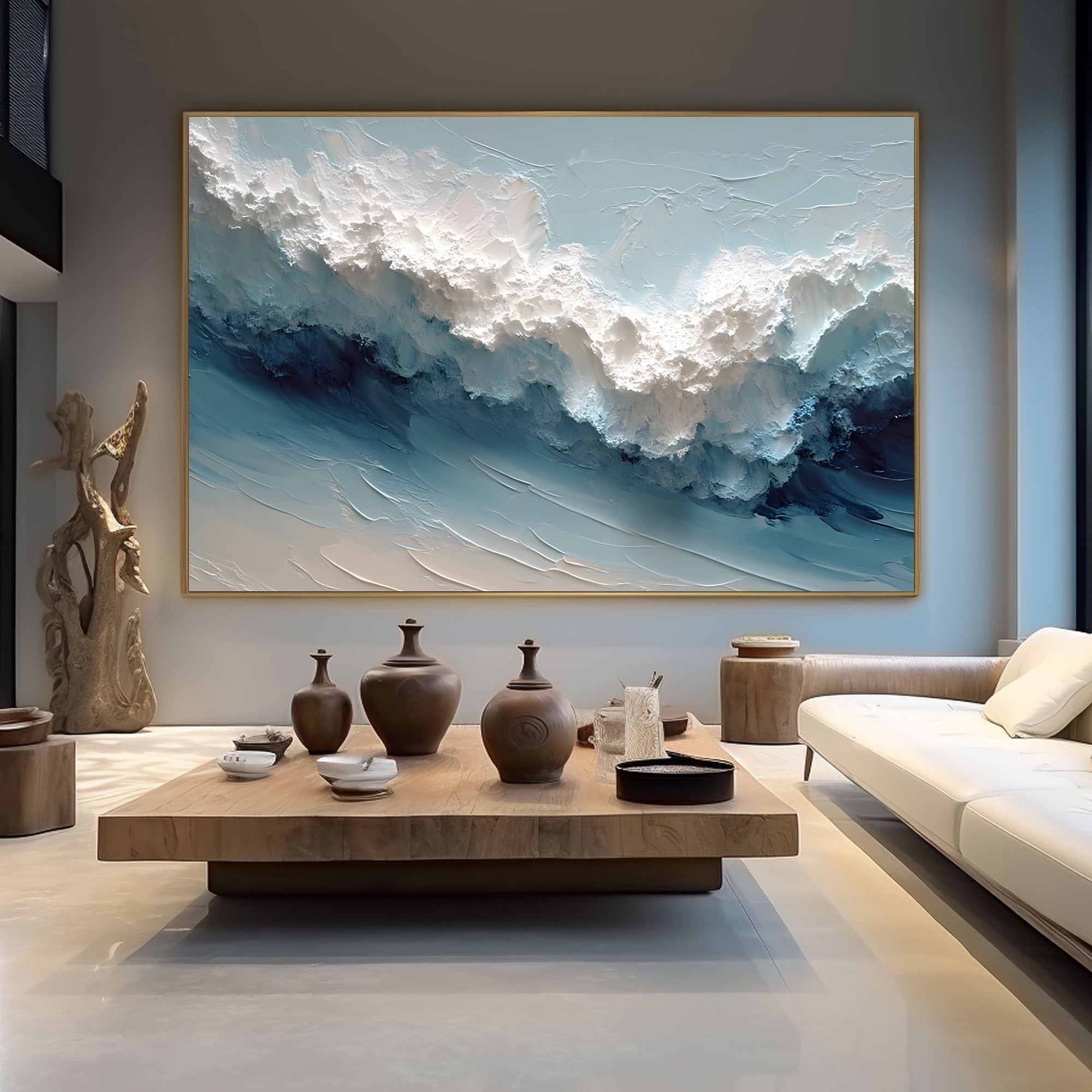 Abstract Blue Painting - royalbrushart