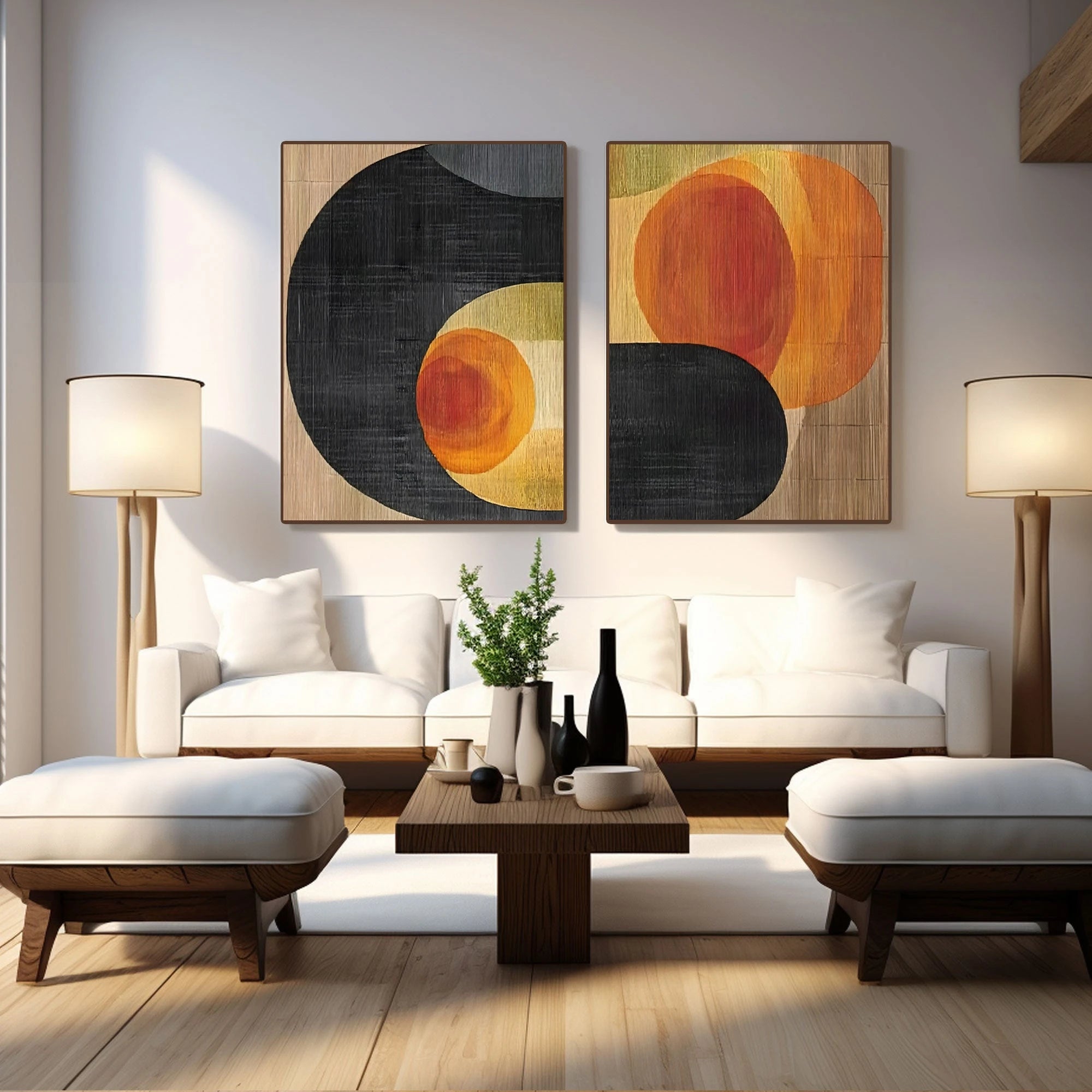 Abstract Orange Painting - royalbrushart