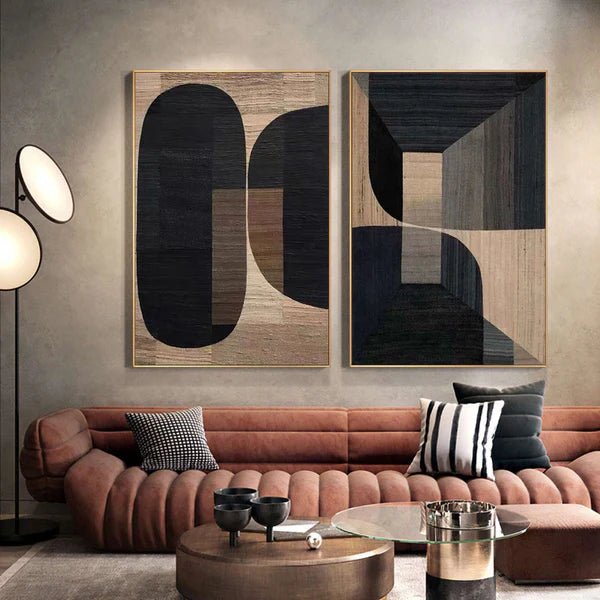 Abstract Painting Set Of 2 RAB644 - royalbrushart