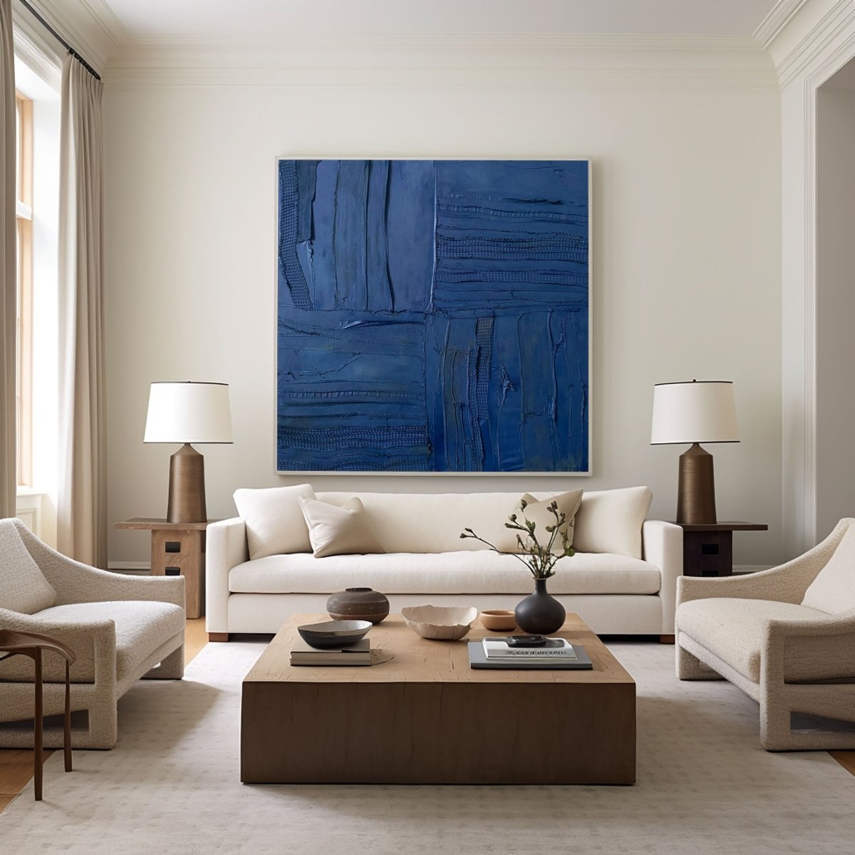 Blue Minimalist Art RAB103 - royalbrushart