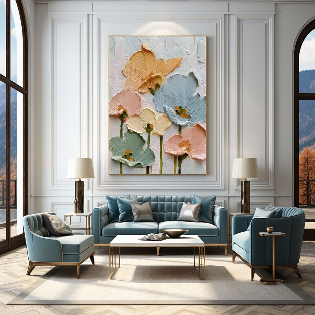 Plaster Art Flower Painting RAB403 - royalbrushart