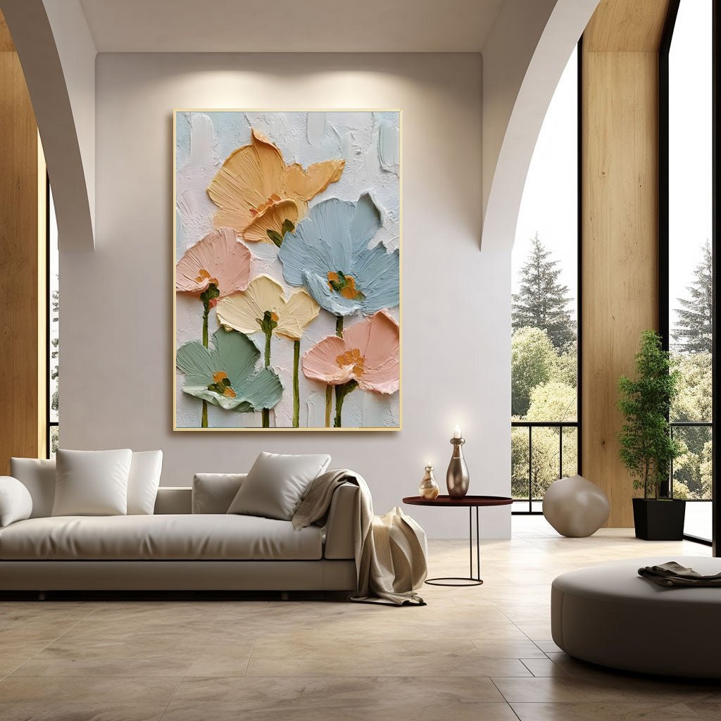 Plaster Art Flower Painting RAB403 - royalbrushart