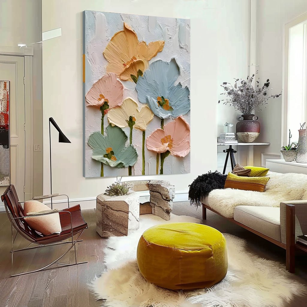 Plaster Art Flower Painting RAB403 - royalbrushart
