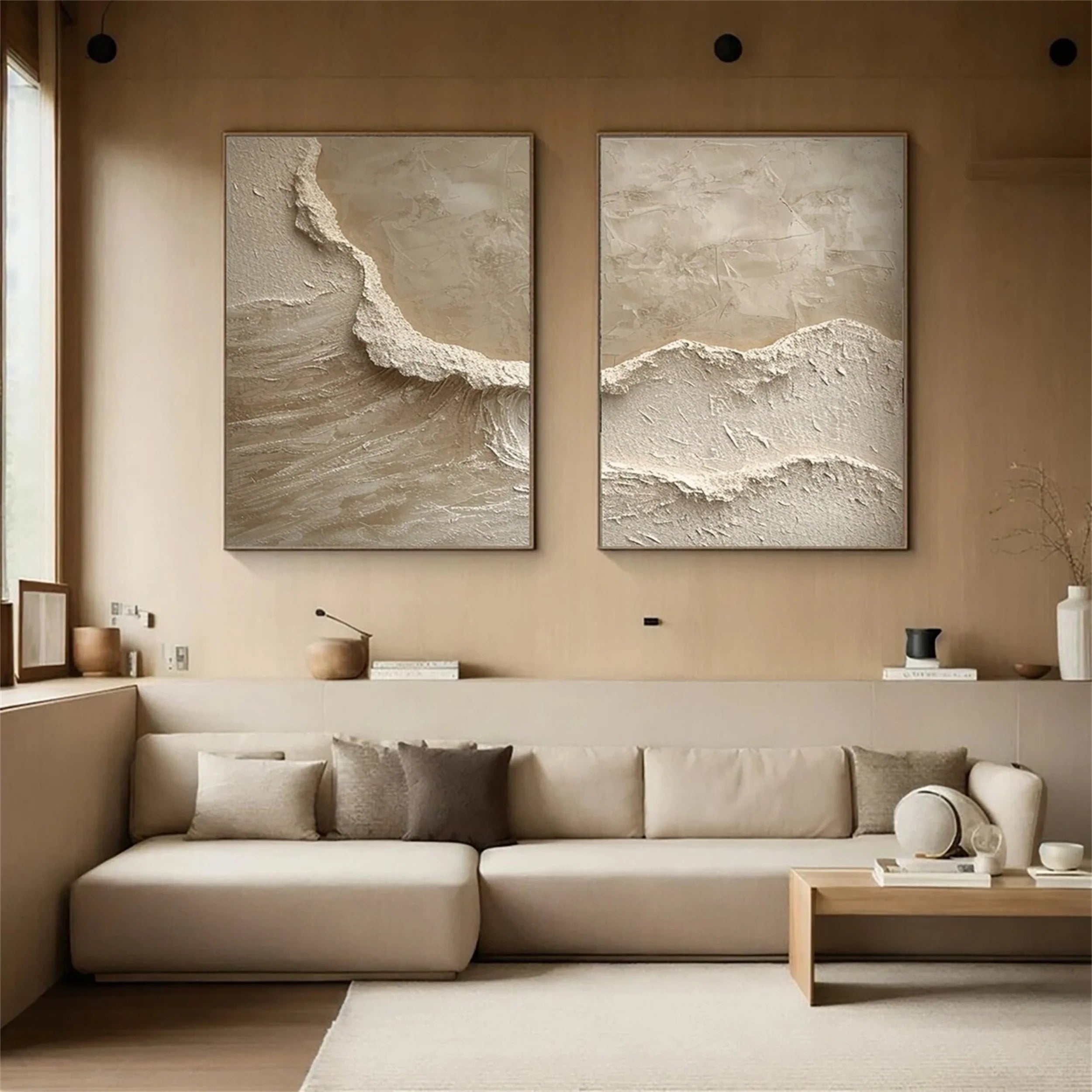 Plaster Art Texture Painting Set Of 2 RAB884 - royalbrushart