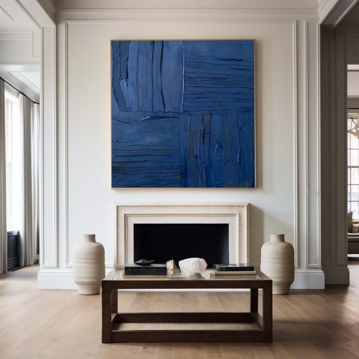 Blue Minimalist Art RAB103 - royalbrushart