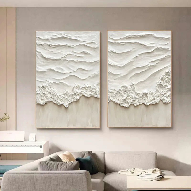 Plaster Art Texture Painting Set Of 2 RAB732 - royalbrushart
