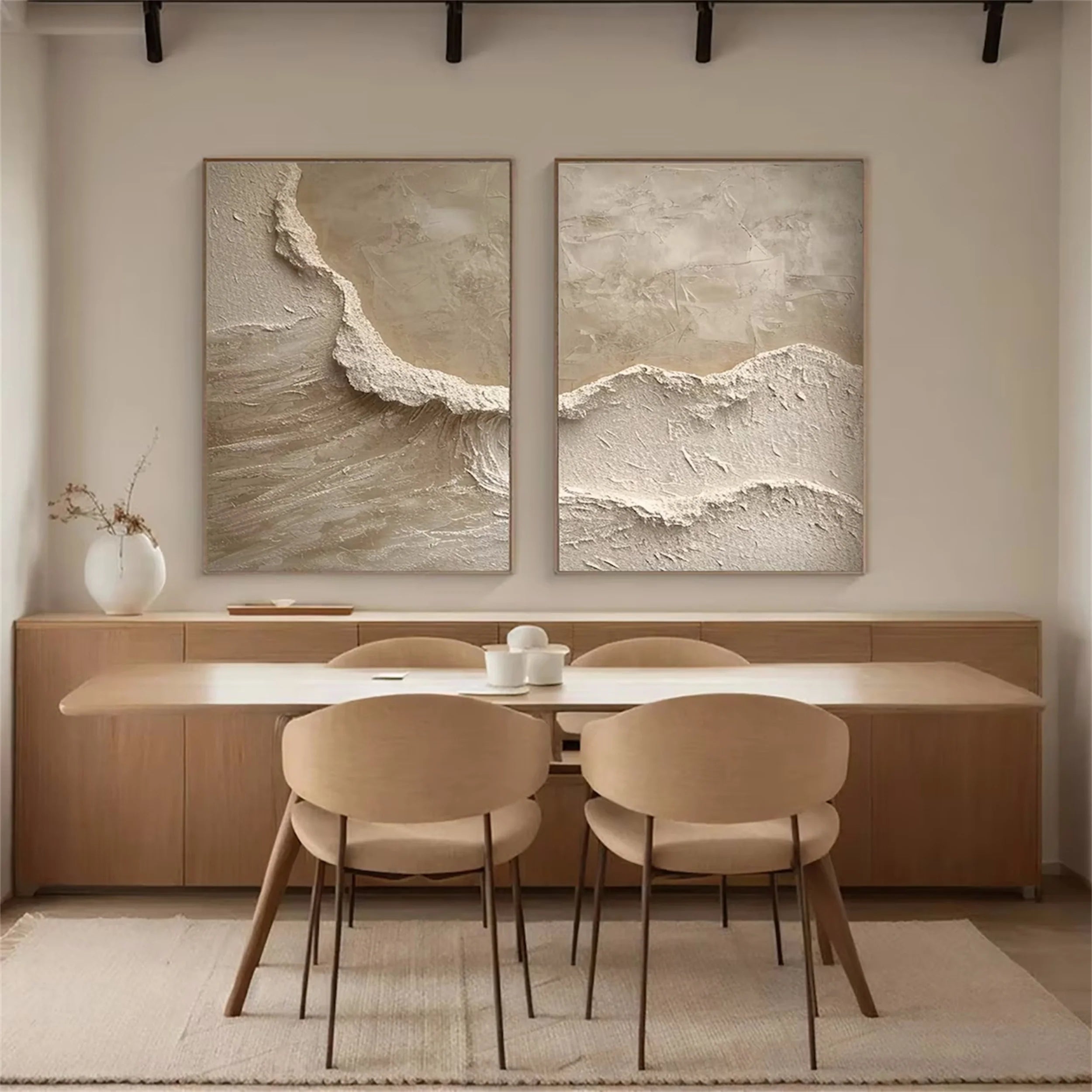 Plaster Art Texture Painting Set Of 2 RAB884 - royalbrushart