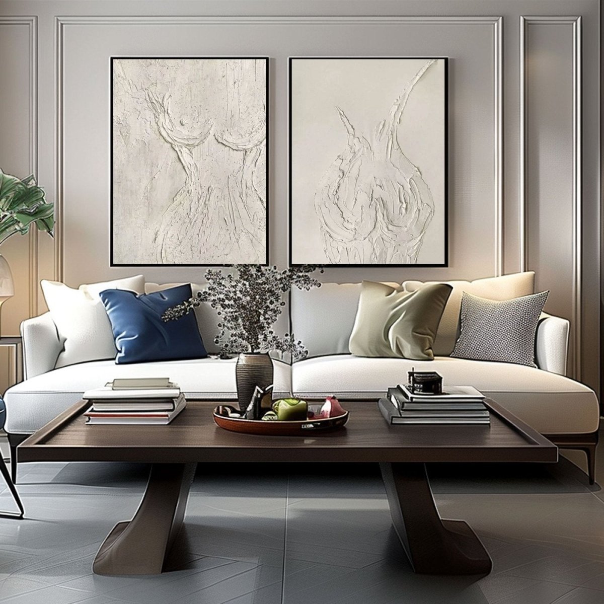 Abstract Painting Set Of 2 RAB647 - royalbrushart