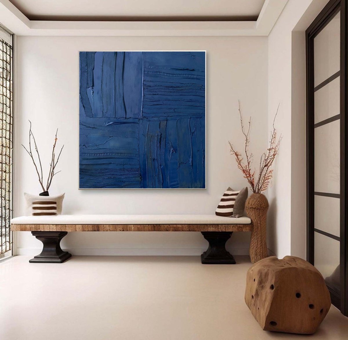 Blue Minimalist Art RAB103 - royalbrushart