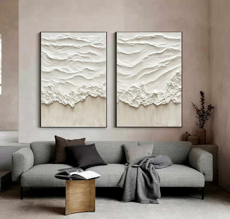 Plaster Art Texture Painting Set Of 2 RAB732 - royalbrushart