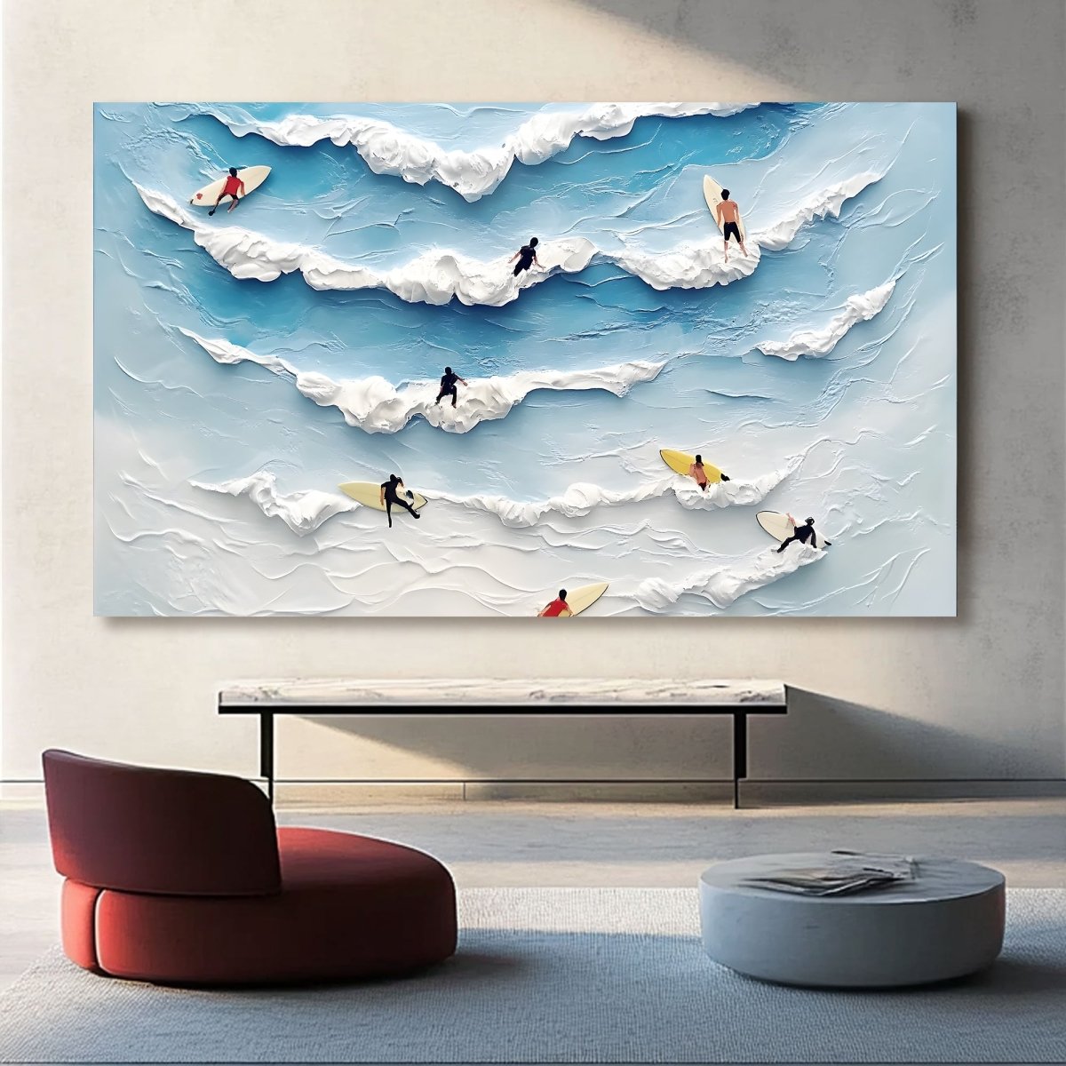 Textured Ocean Wall Painting RAB596 - royalbrushart