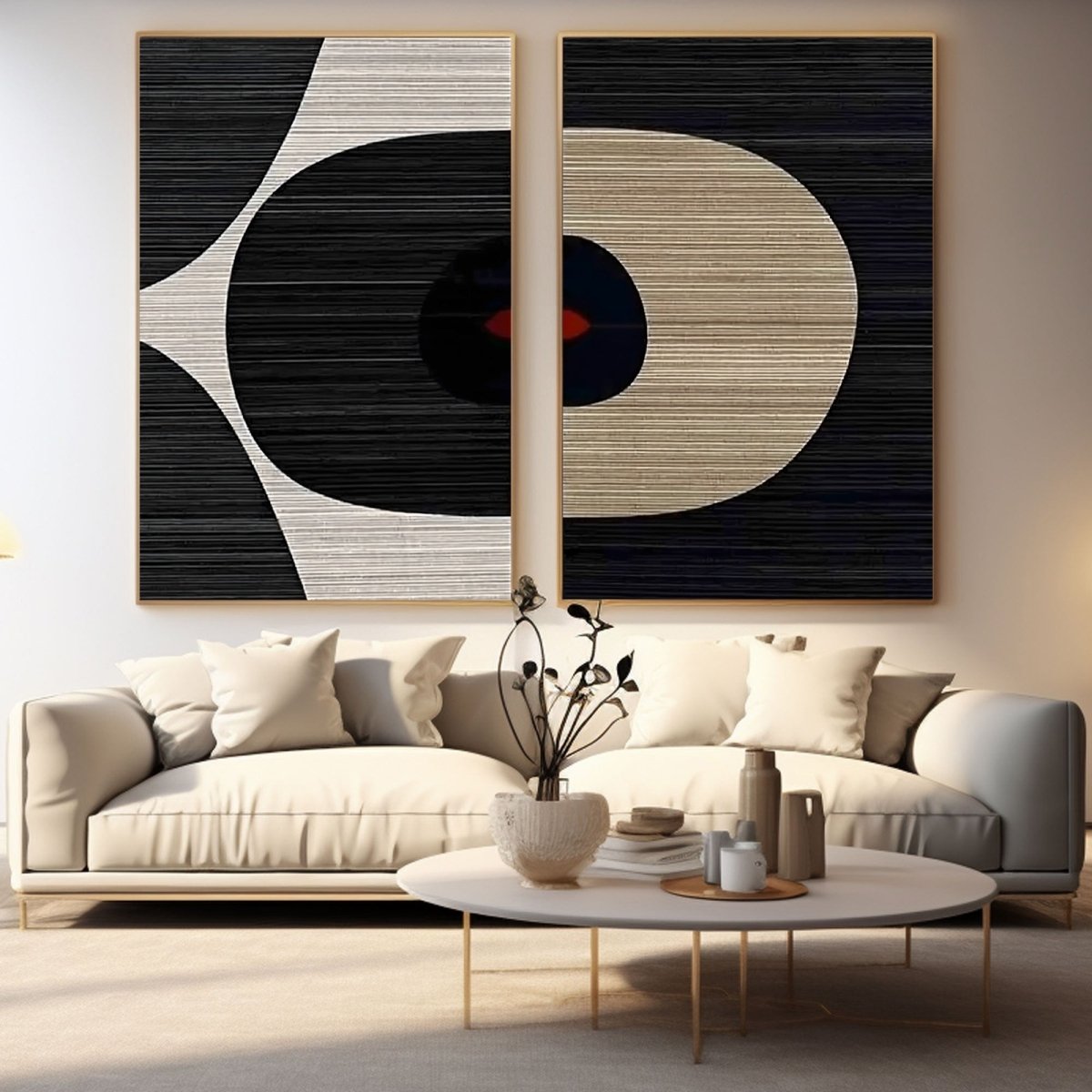 Abstract Painting Set Of 2 RAB345 - royalbrushart