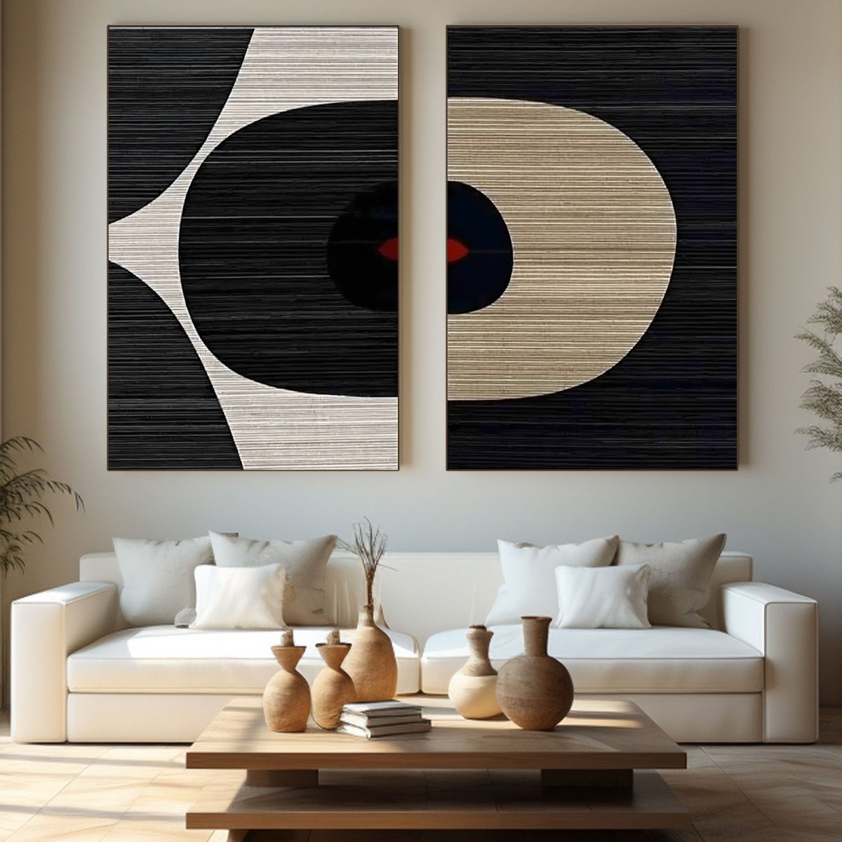 Abstract Painting Set Of 2 RAB345 - royalbrushart