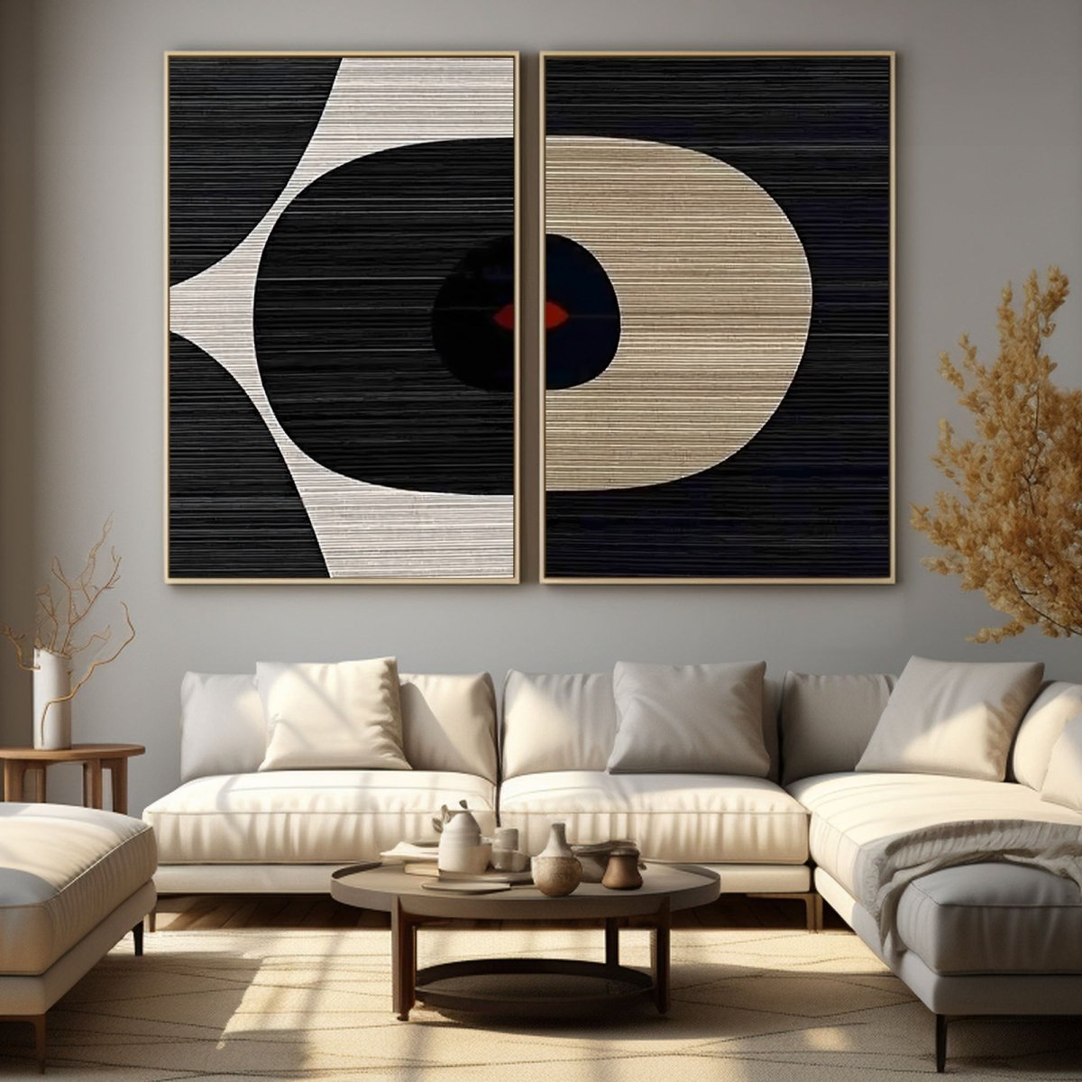 Abstract Painting Set Of 2 RAB345 - royalbrushart