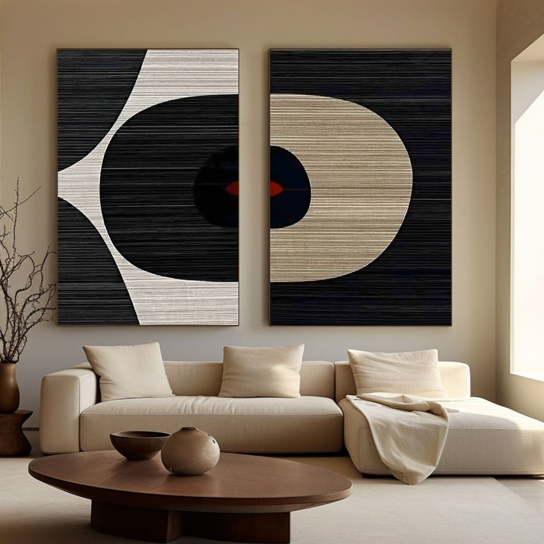 Abstract Painting Set Of 2 RAB345 - royalbrushart