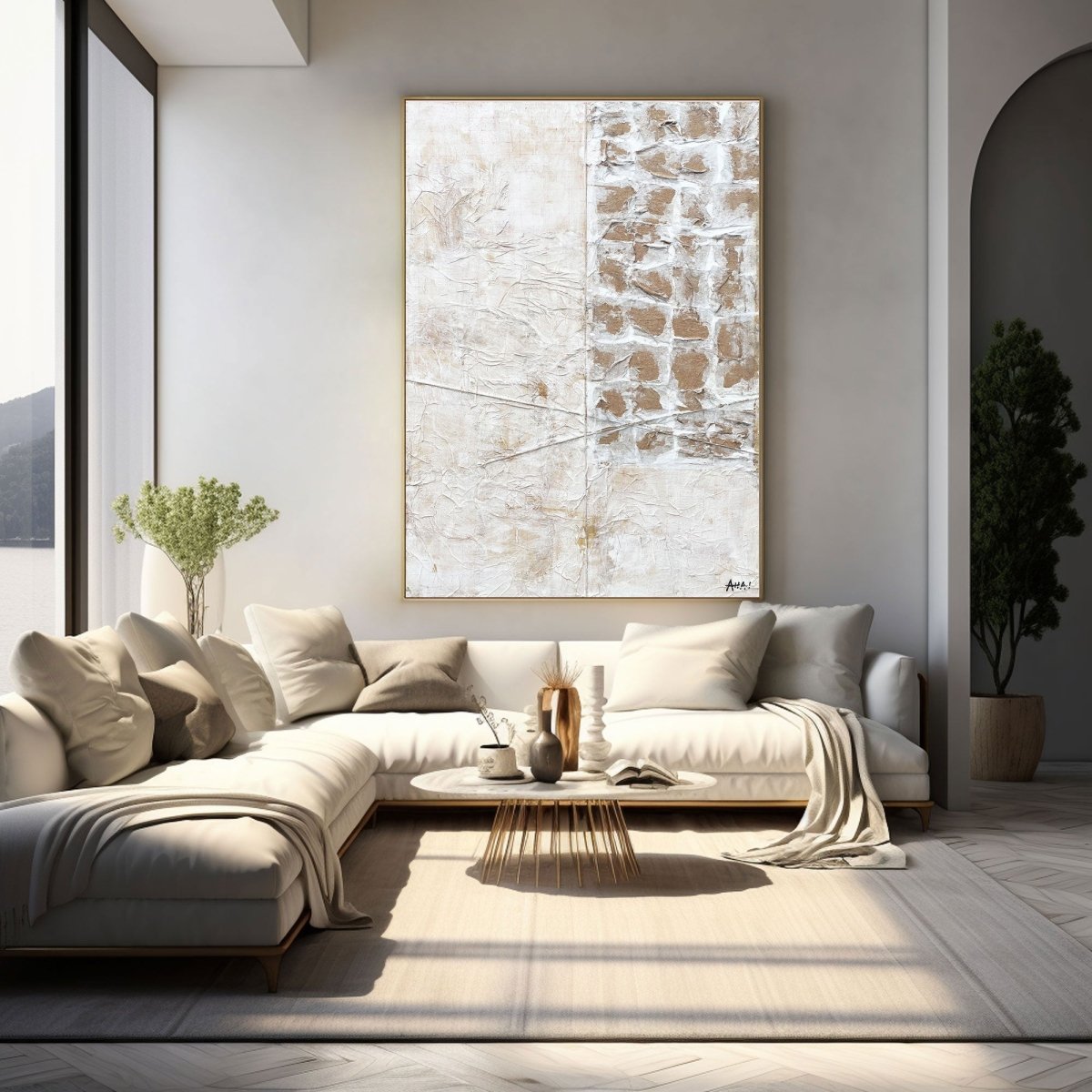 Minimalist Wall Painting RAB385 - royalbrushart