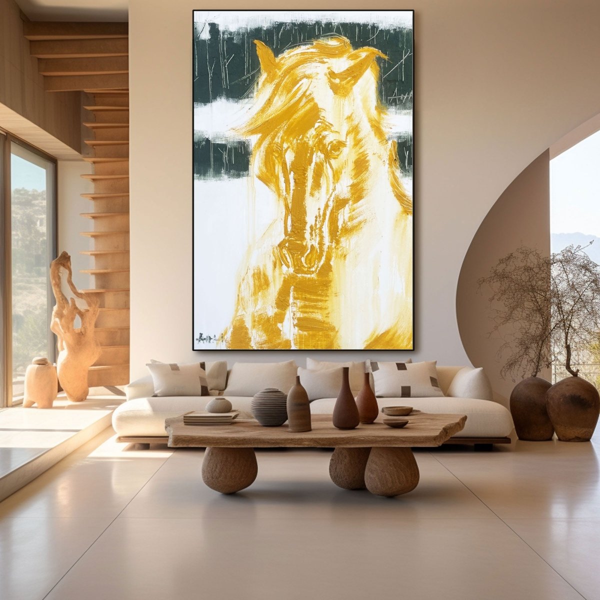 Modern Horse Painting RAB384 - royalbrushart