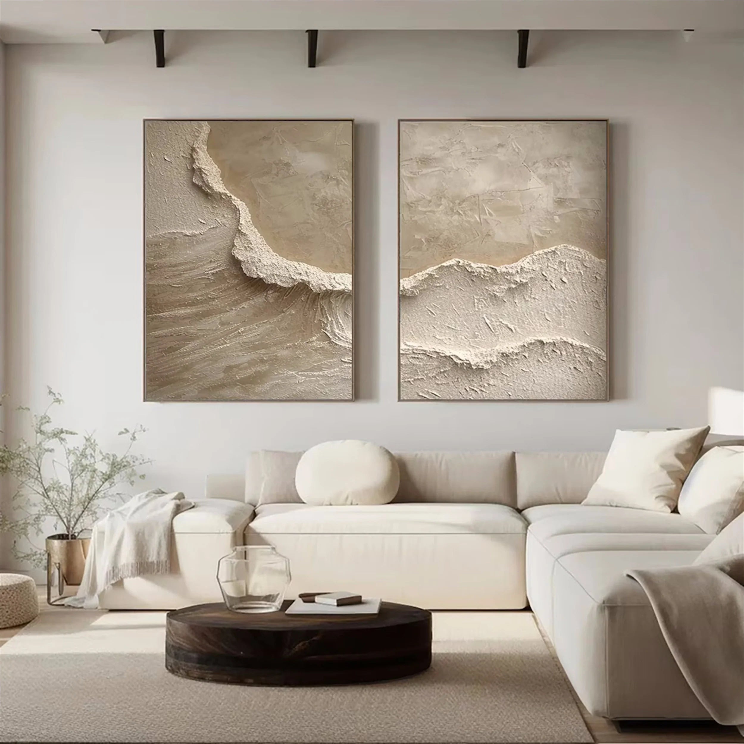 Plaster Art Texture Painting Set Of 2 RAB884 - royalbrushart