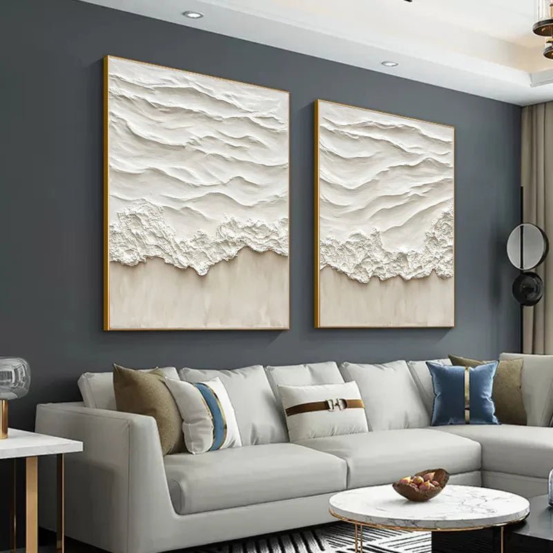 Plaster Art Texture Painting Set Of 2 RAB732 - royalbrushart