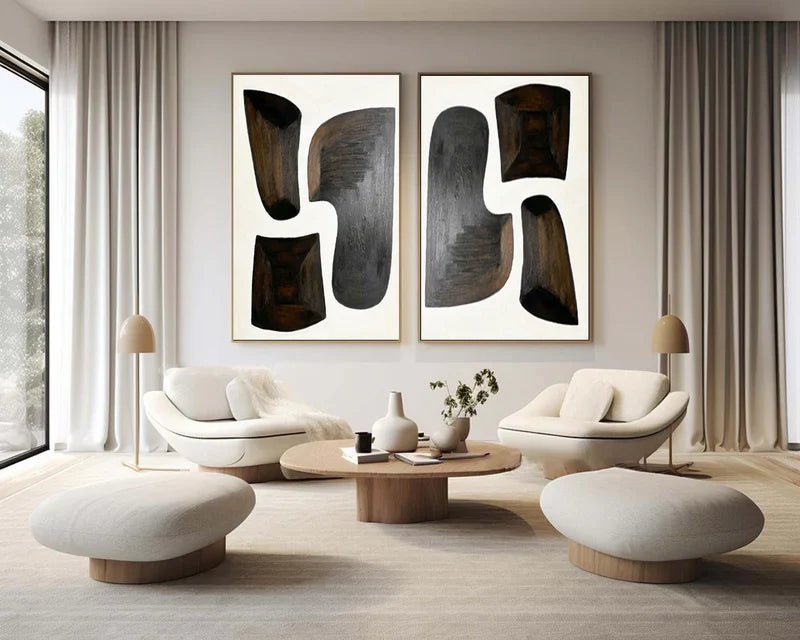 Abstract Painting Set Of 2 RAB710 - royalbrushart