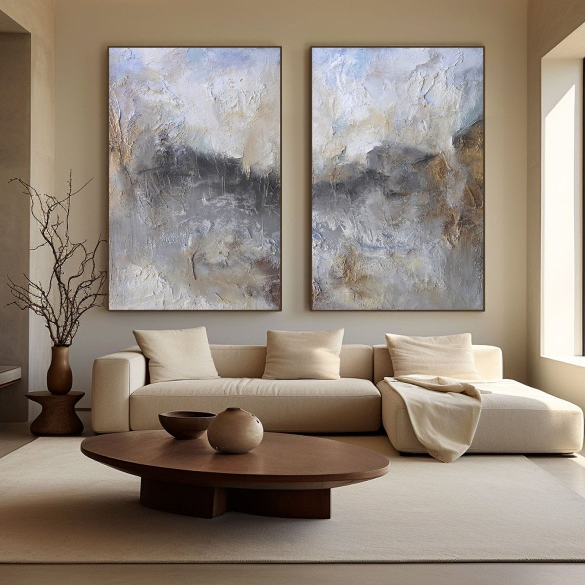 Abstract Painting Set Of 2 RAB652 - royalbrushart