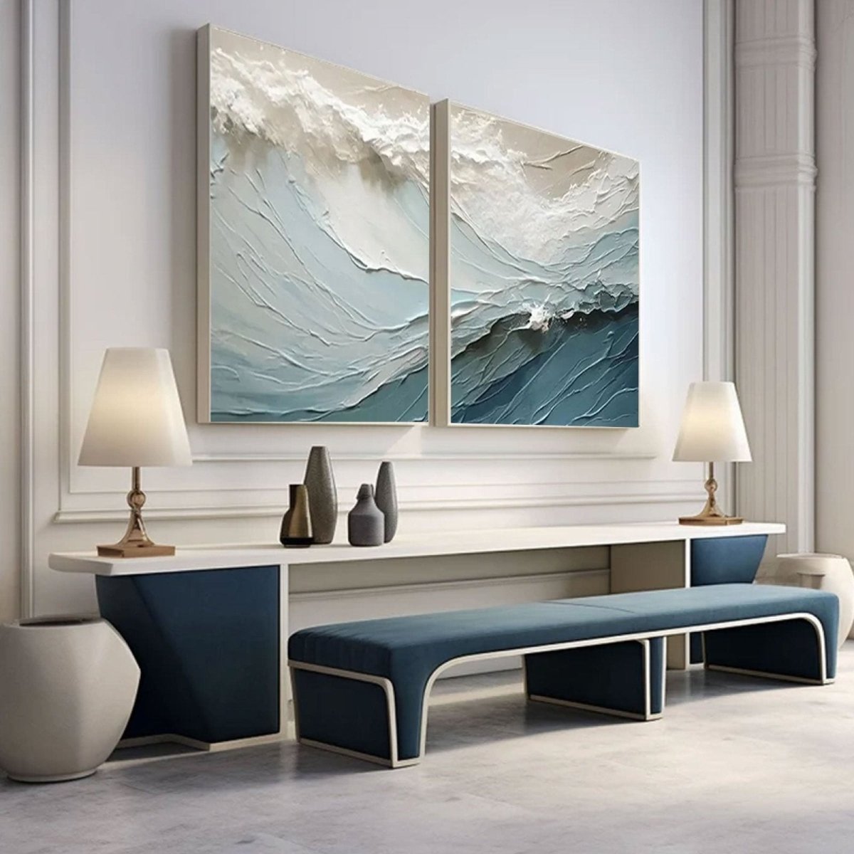Abstract Painting Set Of 2 RAB648 - royalbrushart