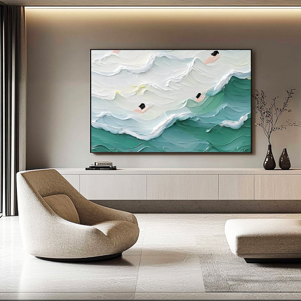 Textured Ocean Painting RAB590 - royalbrushart