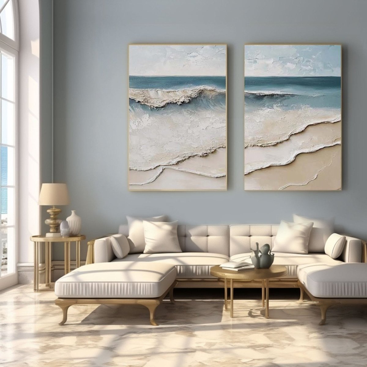 plaster art Texture Painting set of 3 RAB985 - royalbrushart