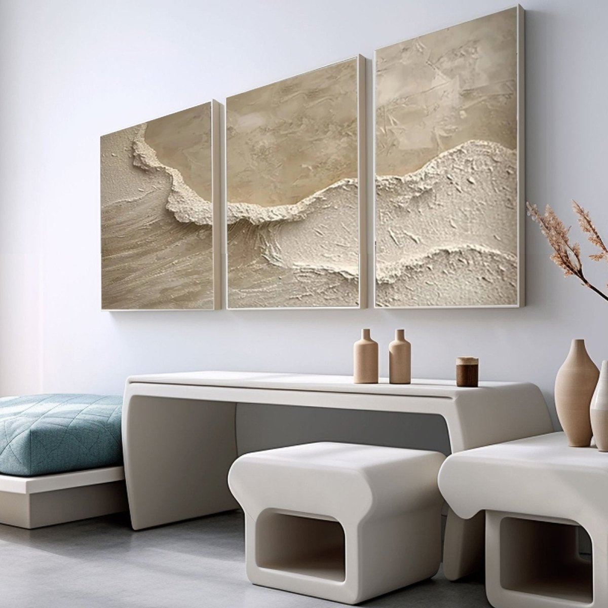 PLASTER ART Texture Painting SET OF 3 RAB982 - royalbrushart