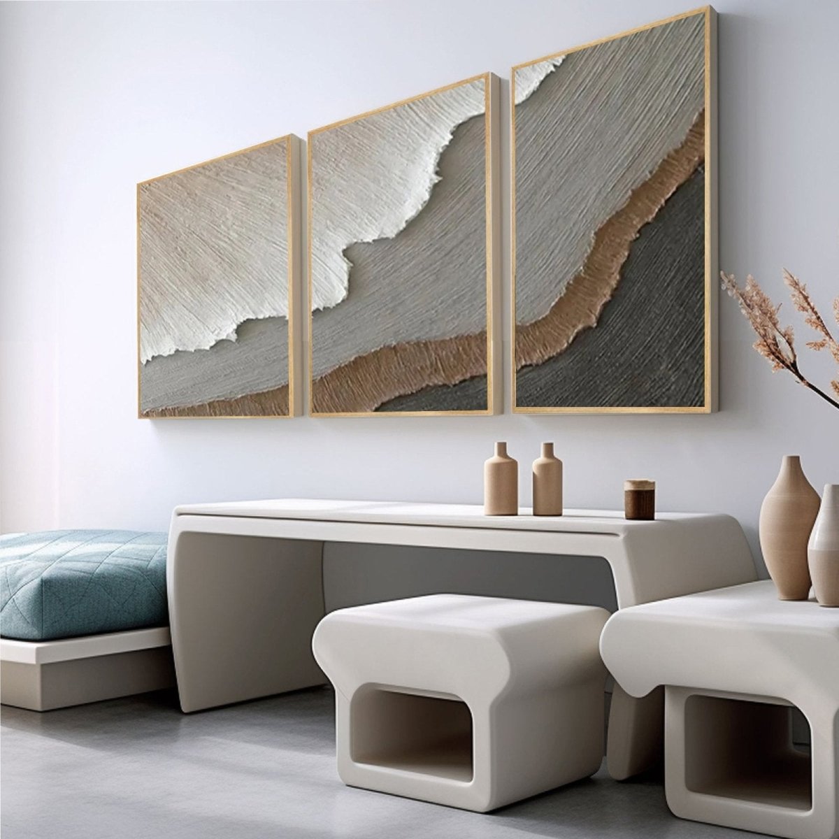 PLASTER ART Texture Painting set of 3 RAB981 - royalbrushart