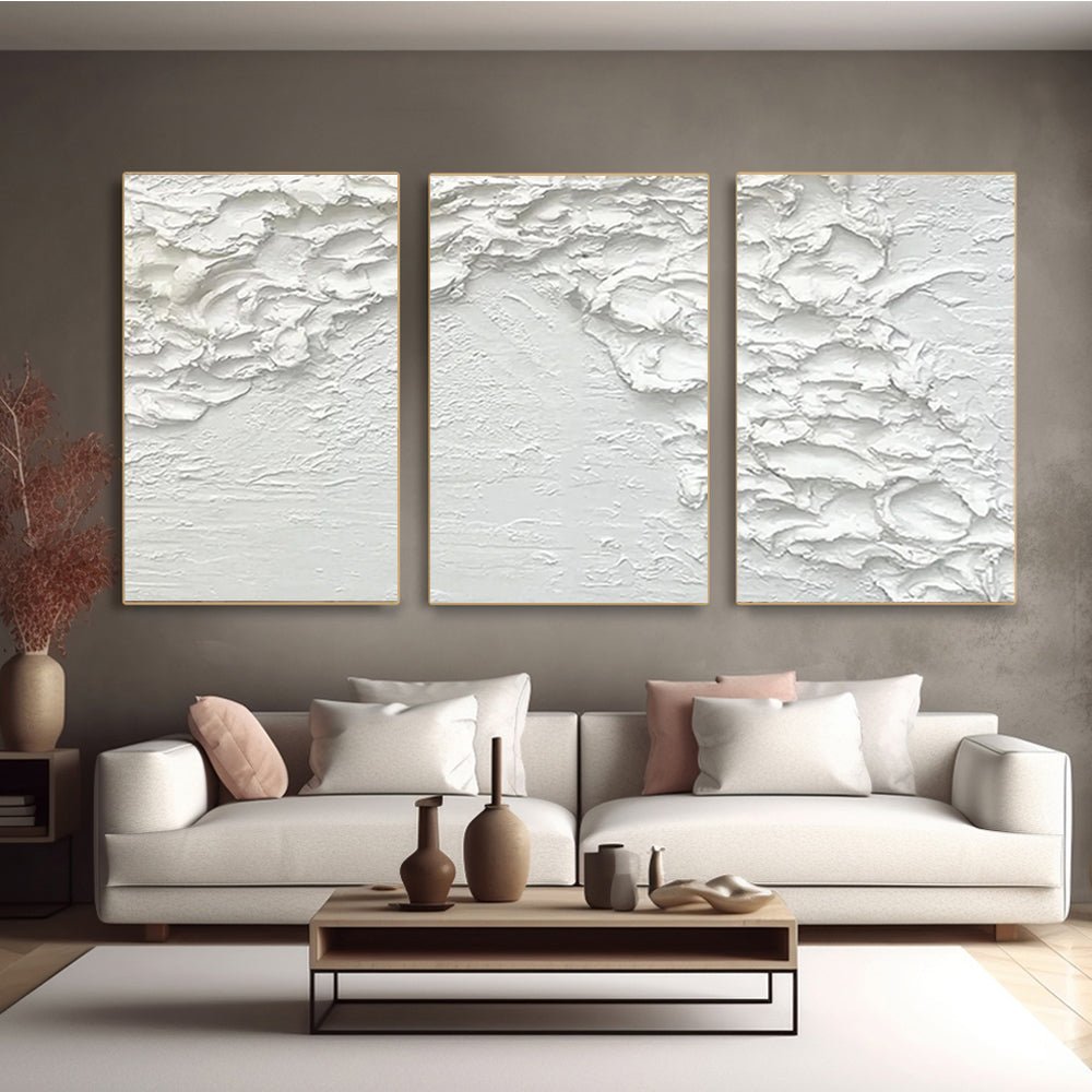 Plaster art texture Painting set of 3 RAB978 - royalbrushart