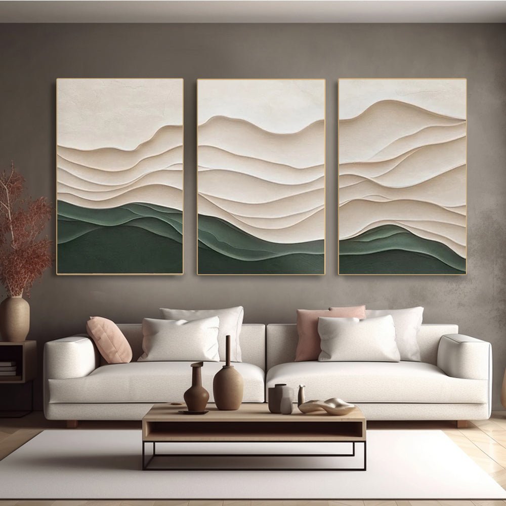 Plaster Art Texture Painting SET OF 3 RAB964 - royalbrushart