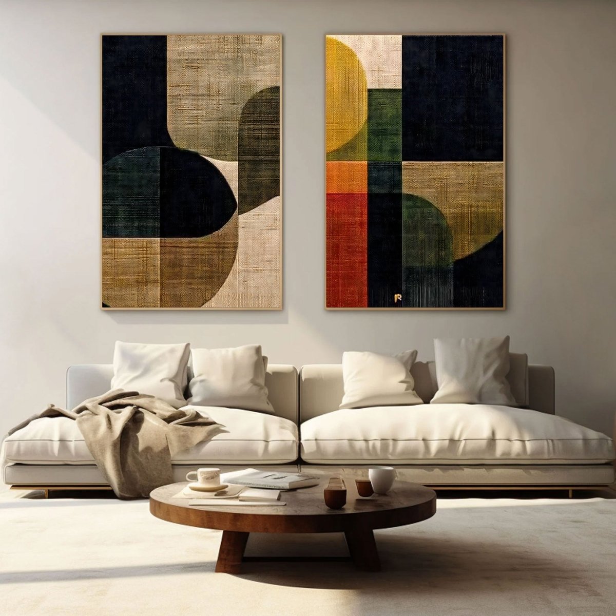 Abstract Painting Set Of 2RAB346 - royalbrushart