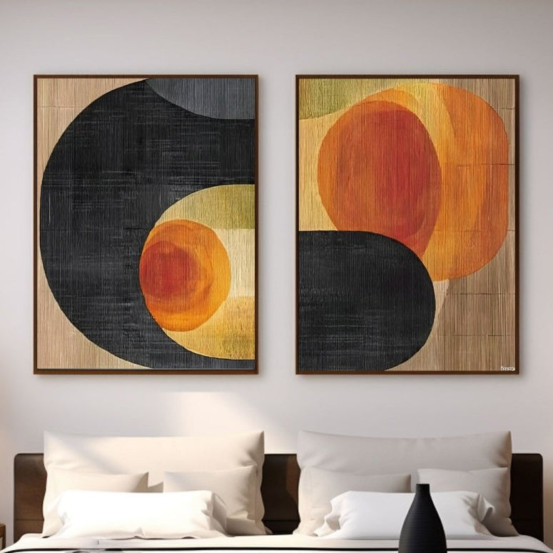 Abstract Painting Set Of 2 RAB432 - royalbrushart