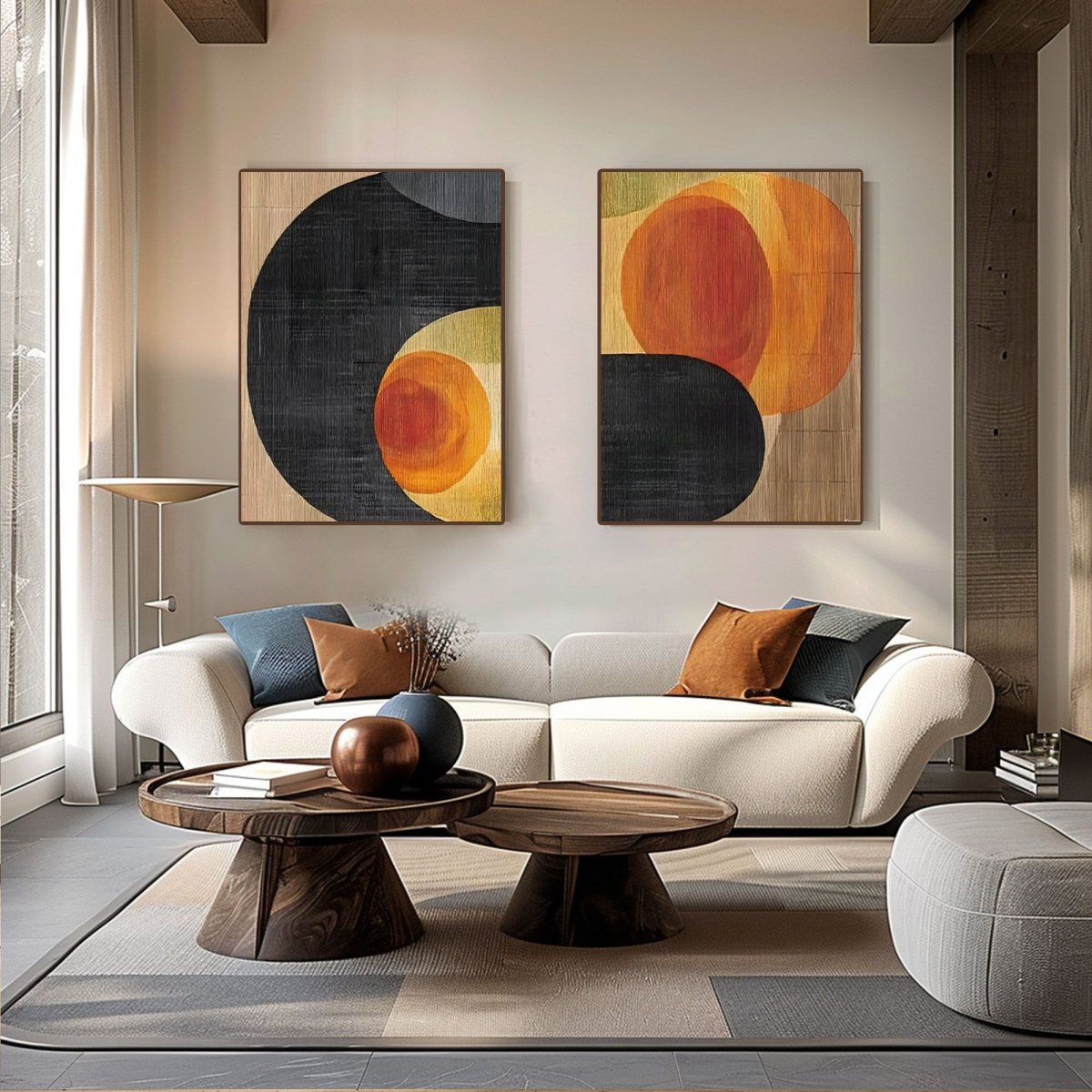 Abstract Painting Set Of 2 RAB432 - royalbrushart