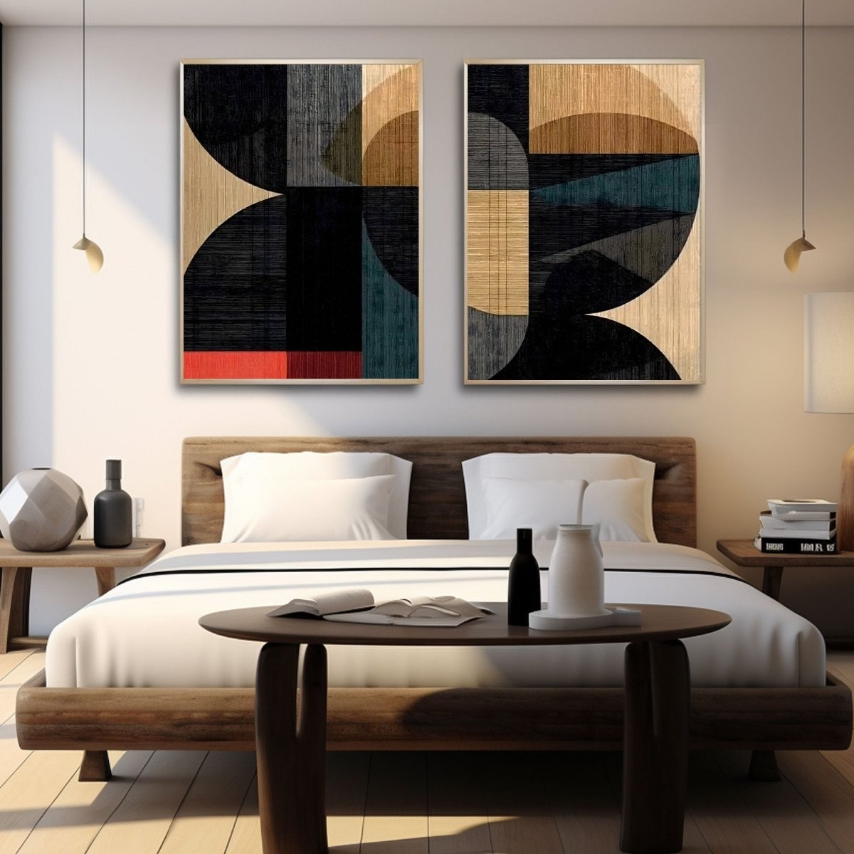 Abstract Painting Set Of 2 RAB434 - royalbrushart