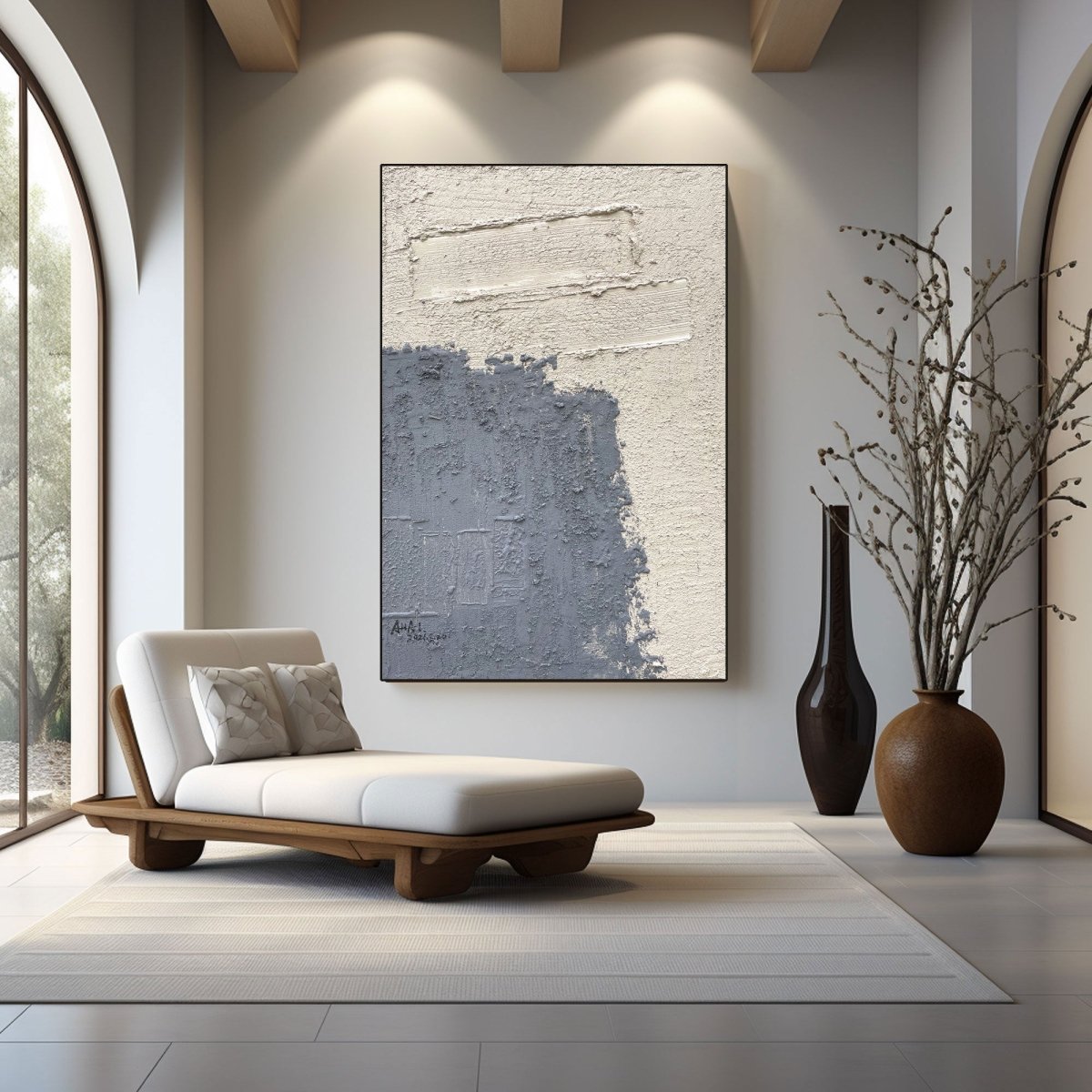 Plaster Art Textured PaintingRAB608 - royalbrushart