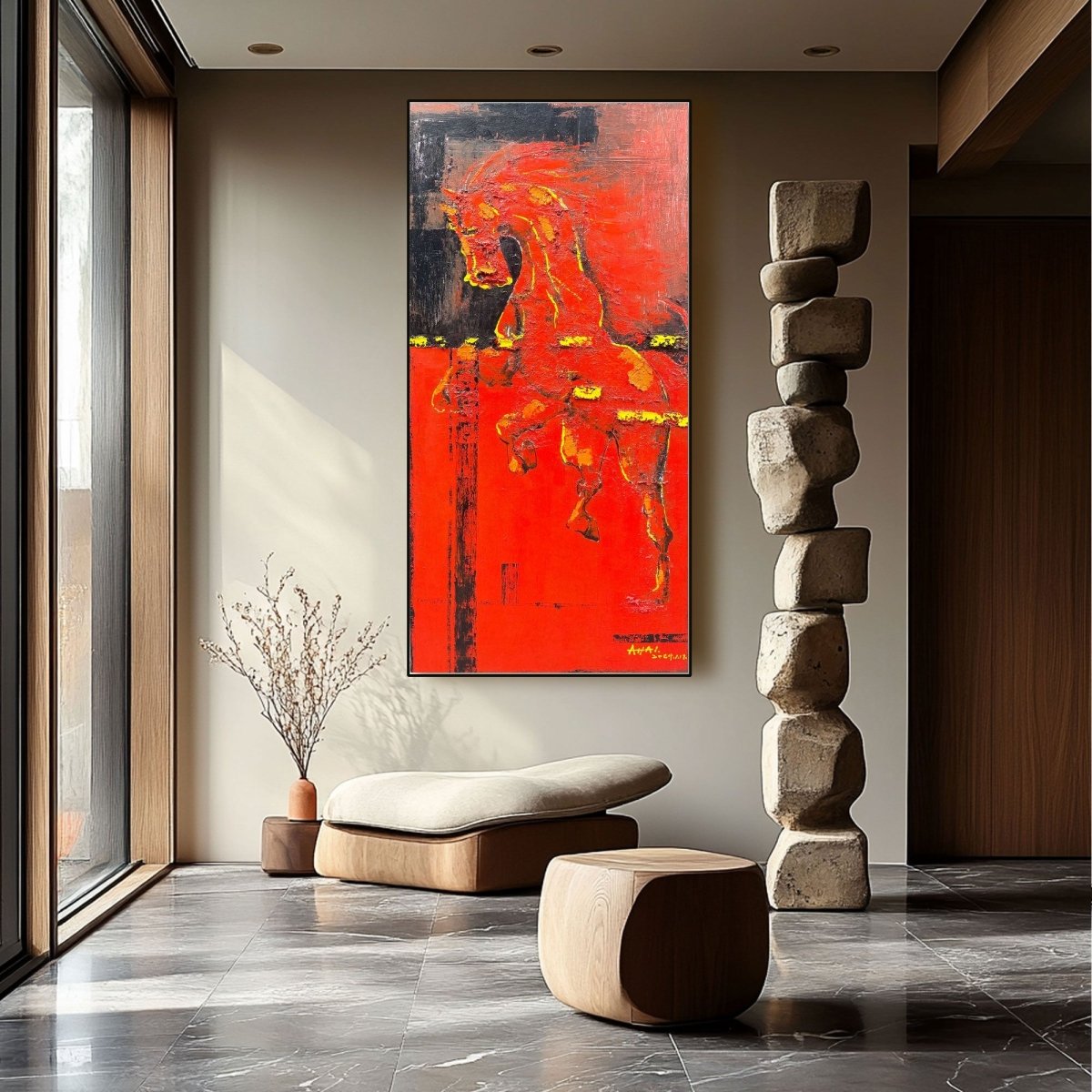 Abstract Horse Painting RAB535 - royalbrushart