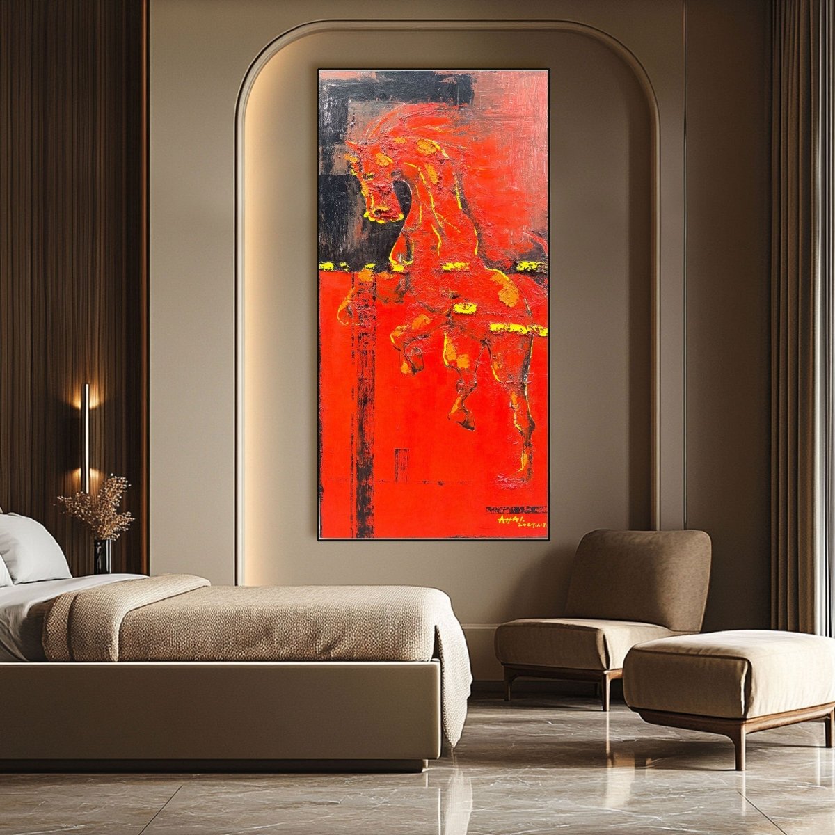 Abstract Horse Painting RAB535 - royalbrushart