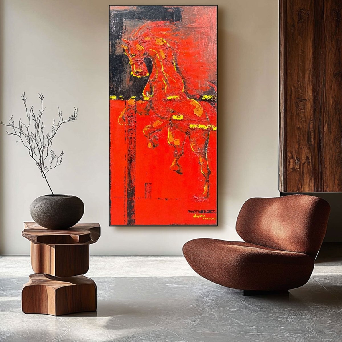 Abstract Horse Painting RAB535 - royalbrushart