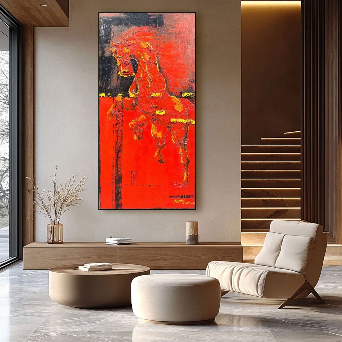Abstract Horse Painting RAB535 - royalbrushart