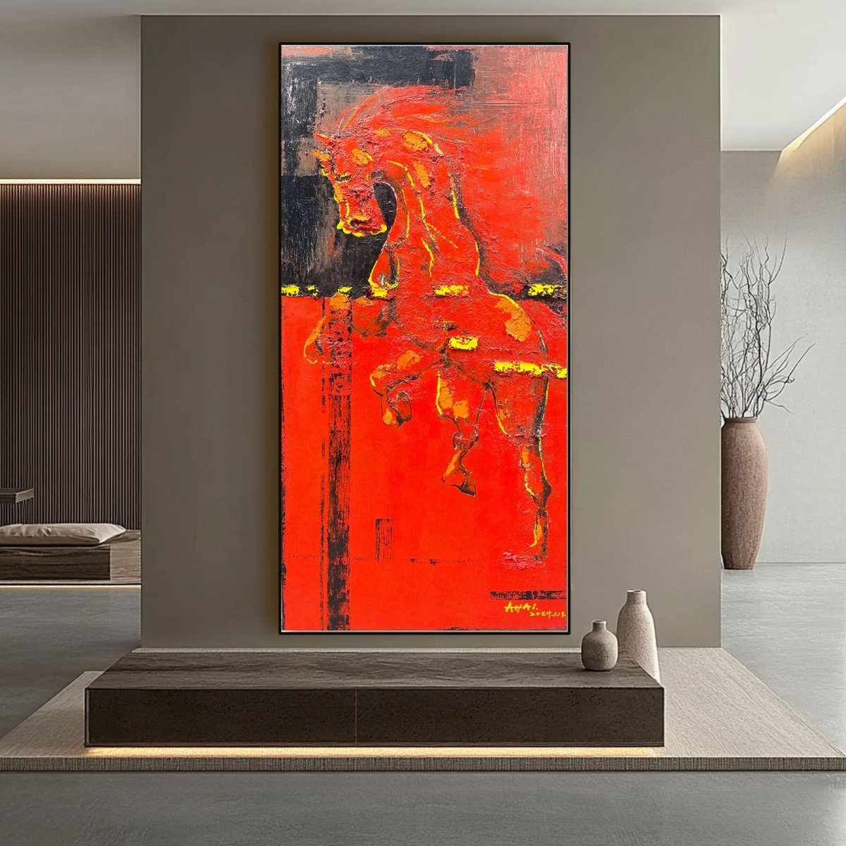 Abstract Horse Painting RAB535 - royalbrushart