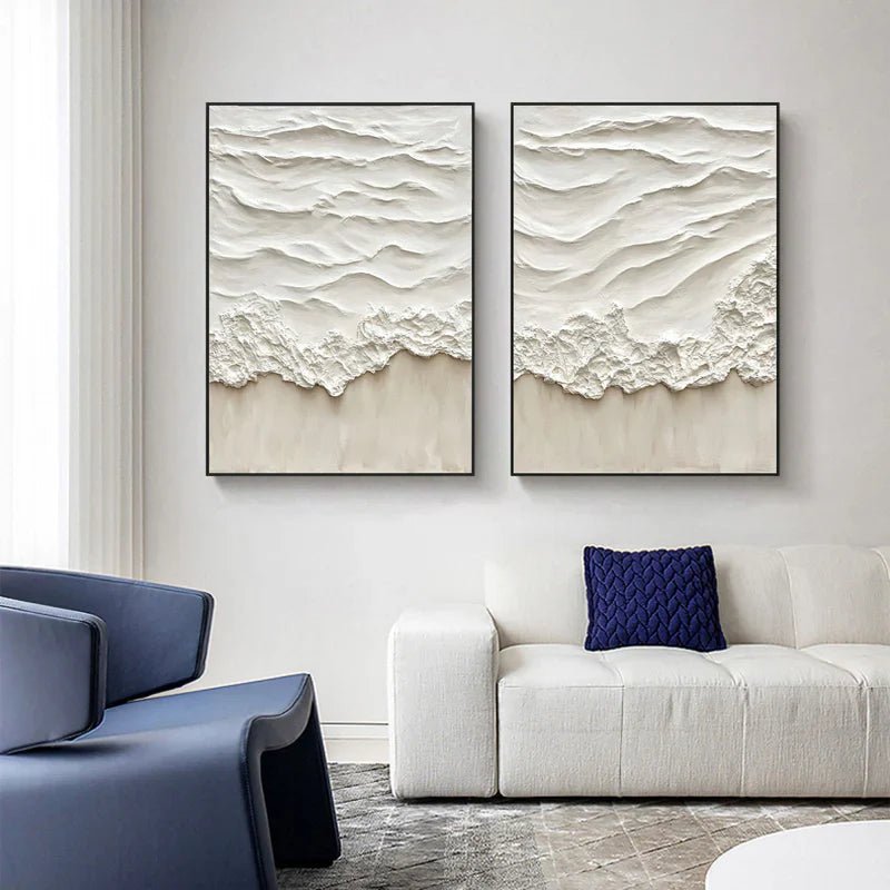 Plaster Art Texture Painting Set Of 2 RAB732 - royalbrushart