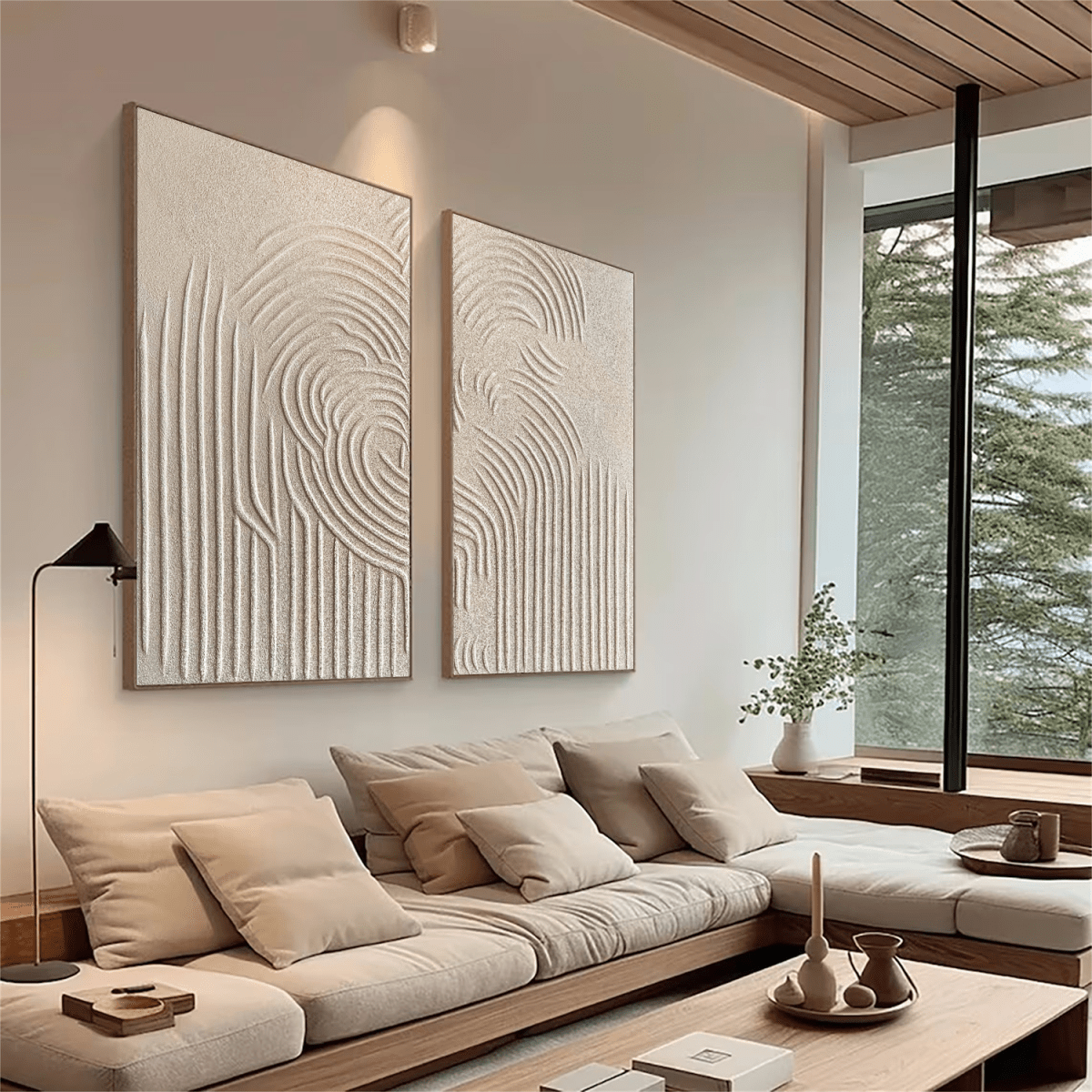 abstract Painting Set of 2 RAB010 - royalbrushart