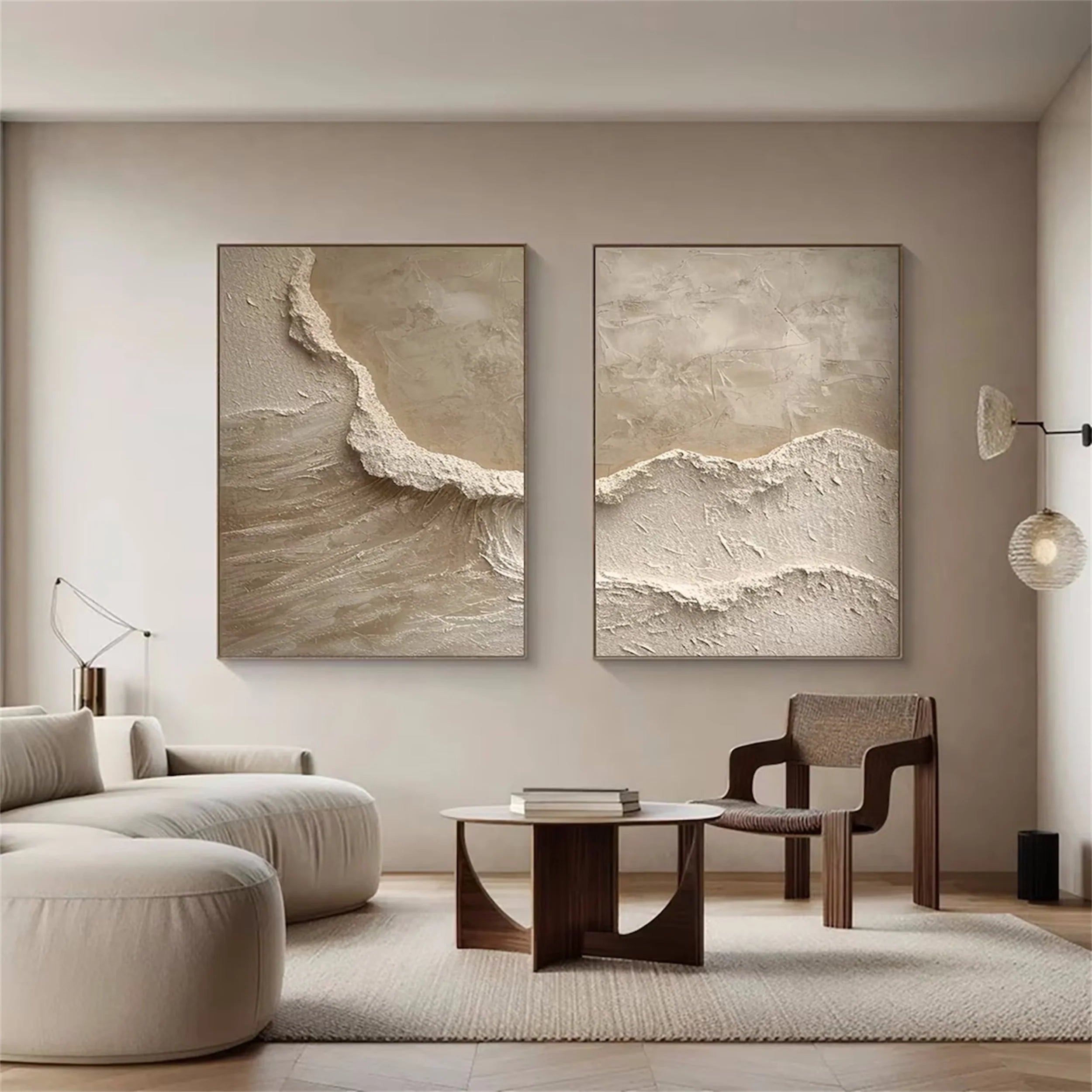 Plaster Art Texture Painting Set Of 2 RAB884 - royalbrushart
