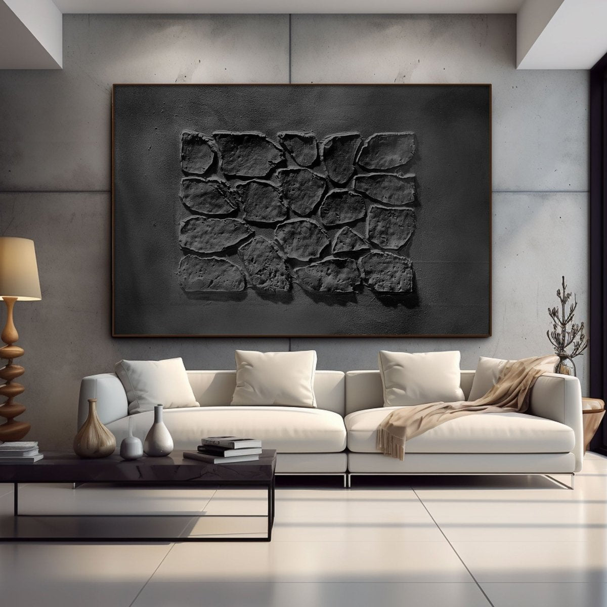 Plaster Art Texture Painting HBV219 - royalbrushart
