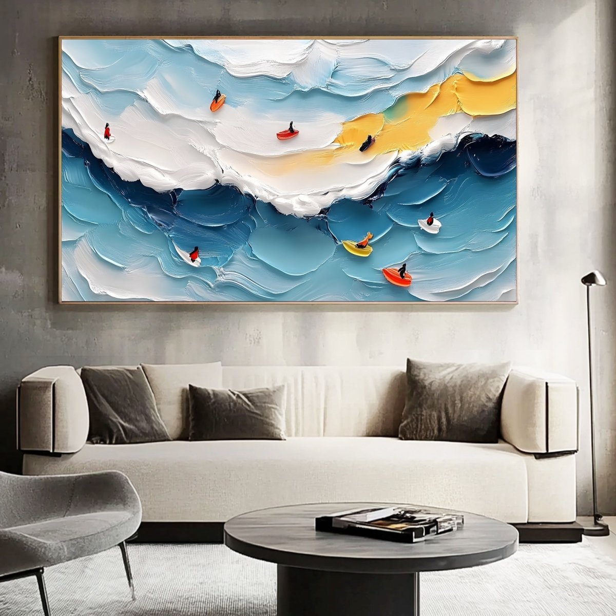 Textured Ocean Painting RAB597 - royalbrushart