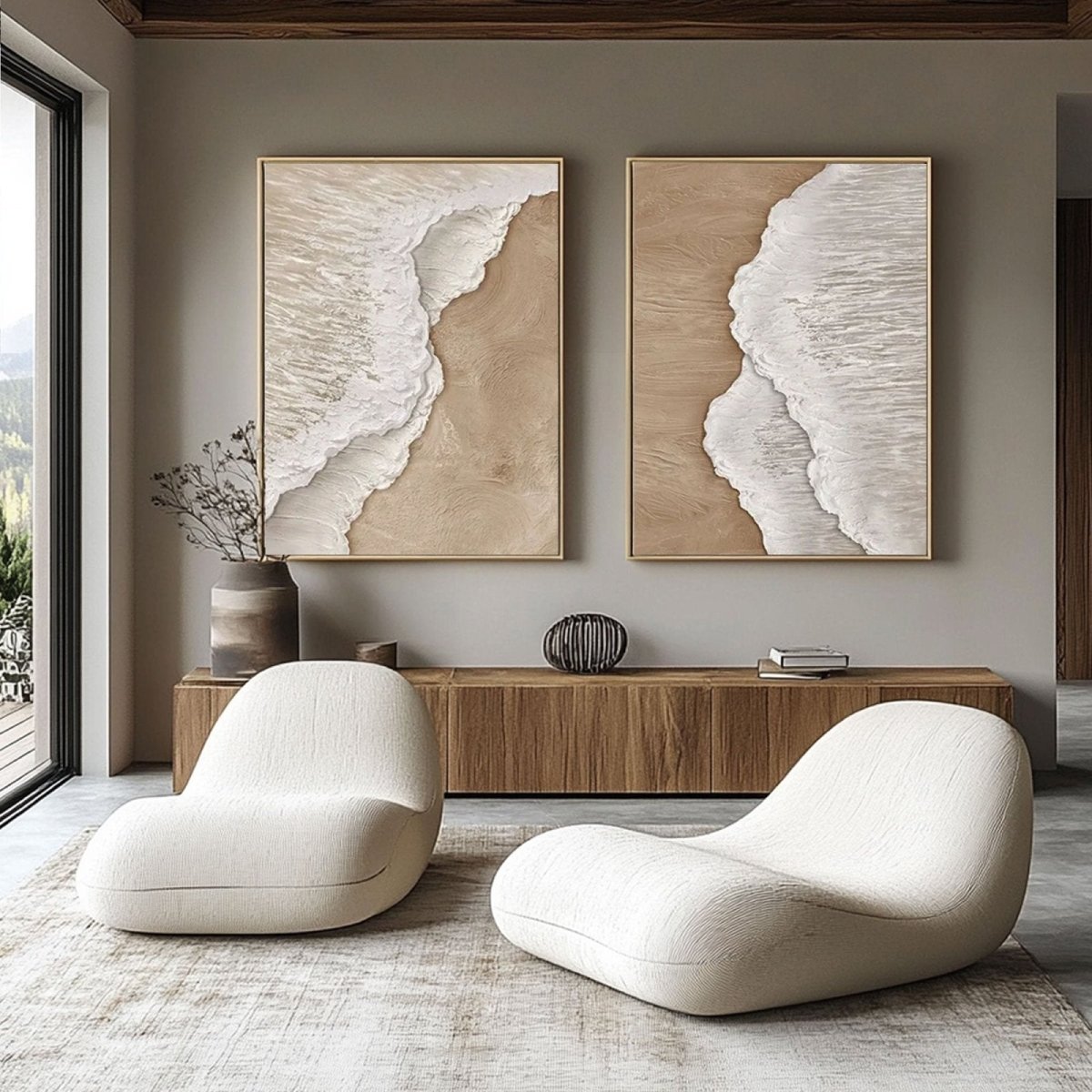Abstract Painting Set Of 2 RAB653 - royalbrushart