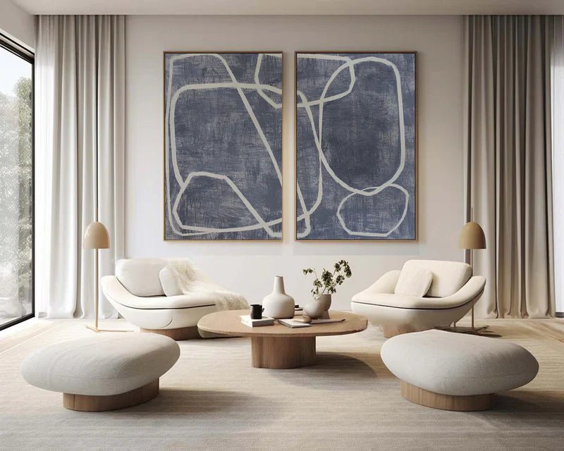 Abstract Painting Set Of 2 RAB722 - royalbrushart