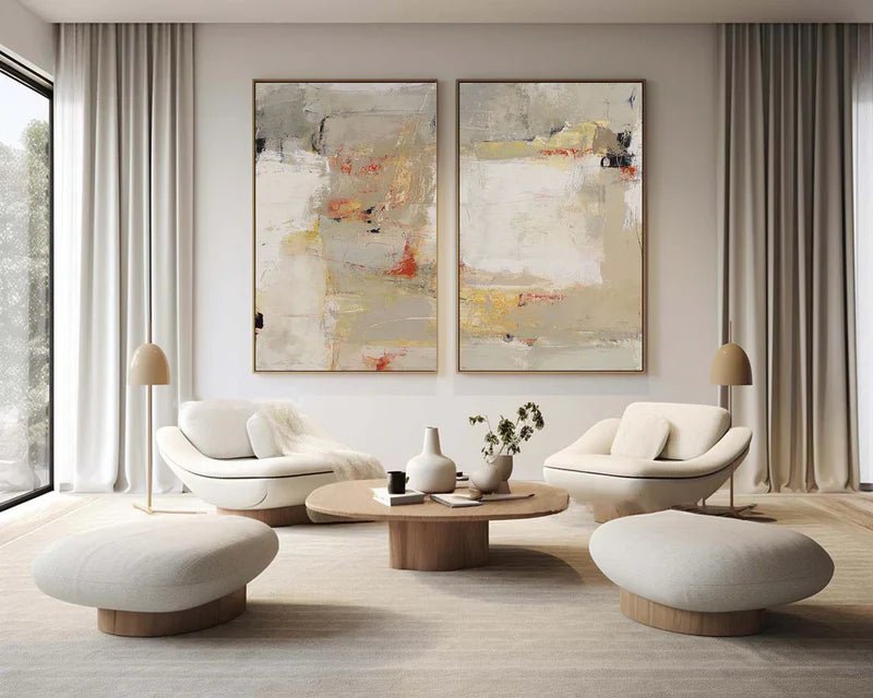 Abstract Painting Set Of 2 RAB713 - royalbrushart